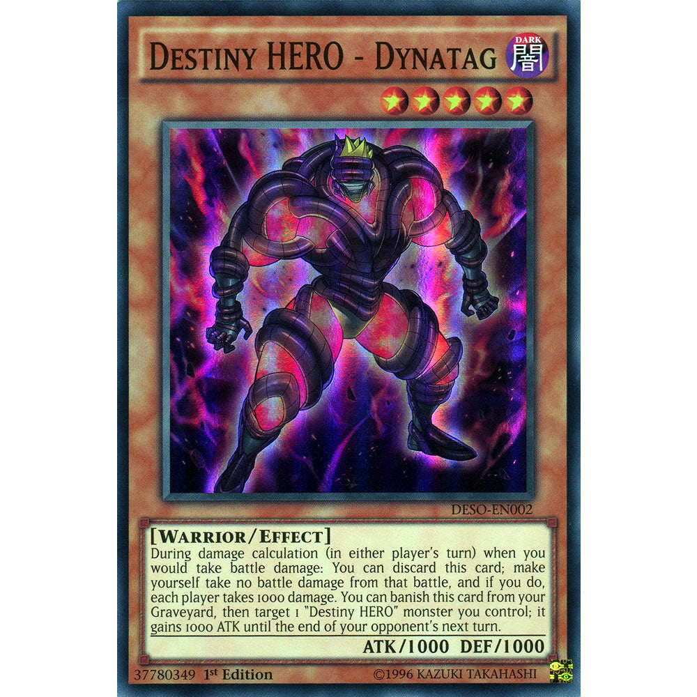 Destiny HERO - Dynatag DESO-EN002 Yu-Gi-Oh! Card from the Destiny Soldiers Set