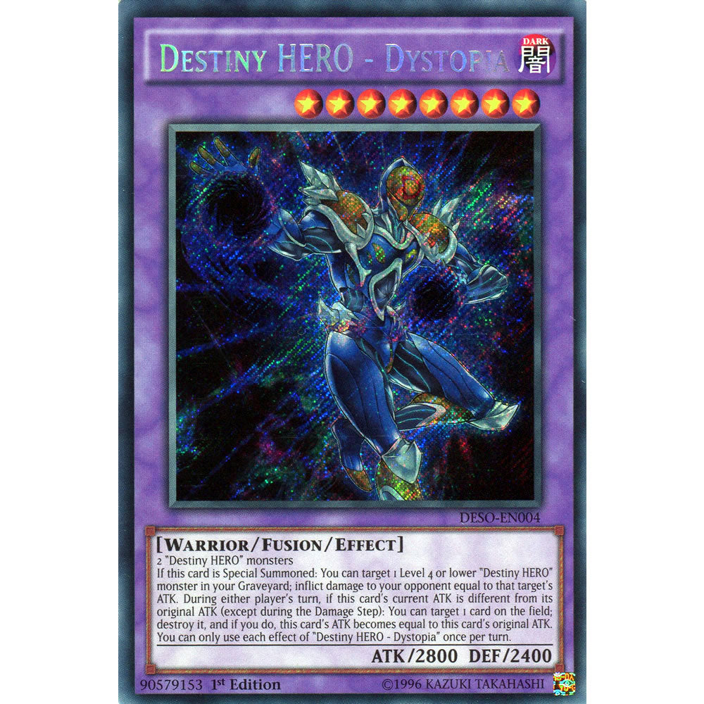 Destiny HERO - Dystopia DESO-EN004 Yu-Gi-Oh! Card from the Destiny Soldiers Set