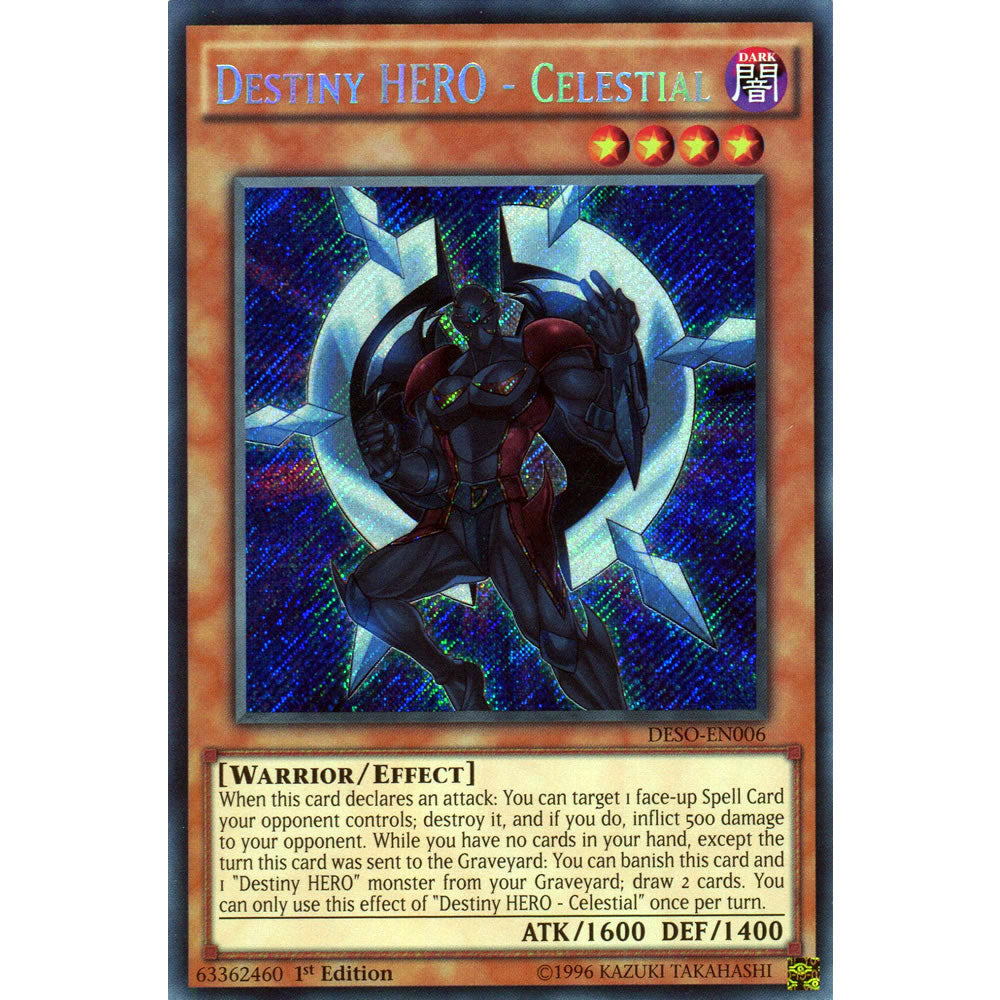 Destiny HERO - Celestial DESO-EN006 Yu-Gi-Oh! Card from the Destiny Soldiers Set