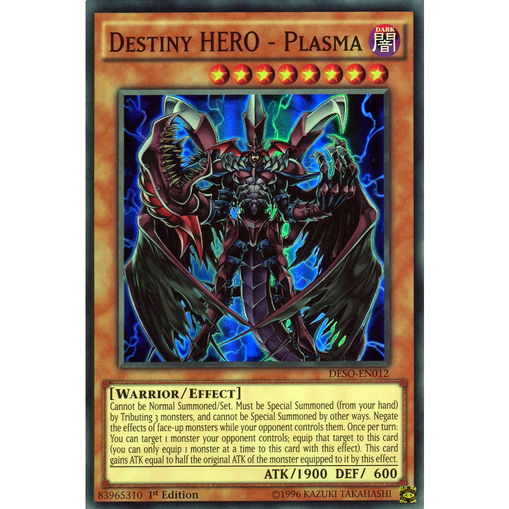 Destiny HERO - Plasma DESO-EN012 Yu-Gi-Oh! Card from the Destiny Soldiers Set