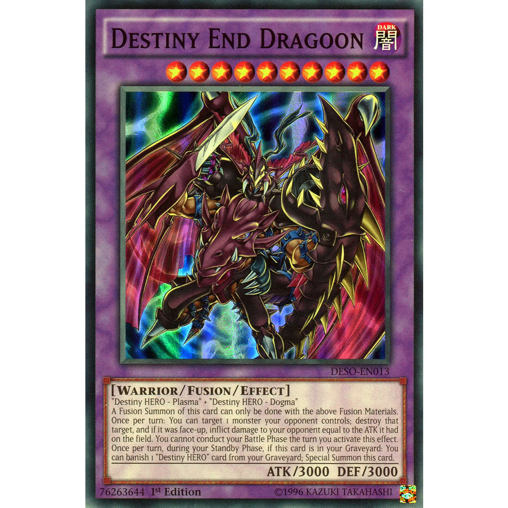 Destiny End Dragoon DESO-EN013 Yu-Gi-Oh! Card from the Destiny Soldiers Set