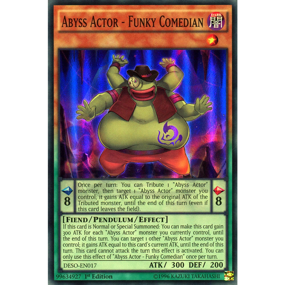 Abyss Actor - Funky Comedian DESO-EN017 Yu-Gi-Oh! Card from the Destiny Soldiers Set