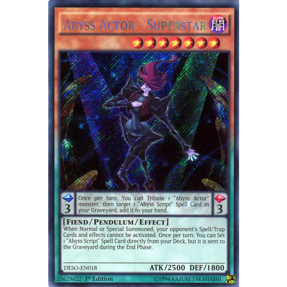 Abyss Actor - Superstar DESO-EN018 Yu-Gi-Oh! Card from the Destiny Soldiers Set