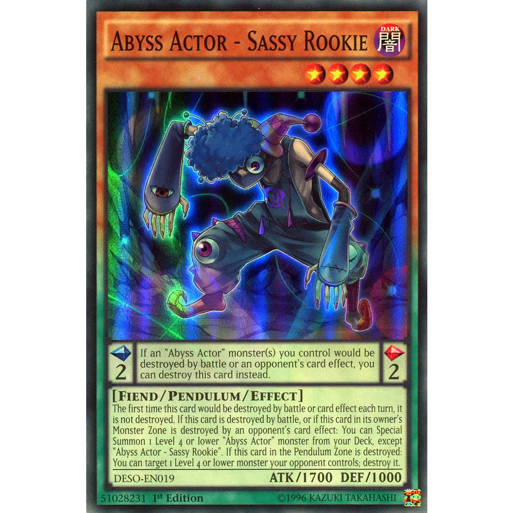 Abyss Actor - Sassy Rookie DESO-EN019 Yu-Gi-Oh! Card from the Destiny Soldiers Set