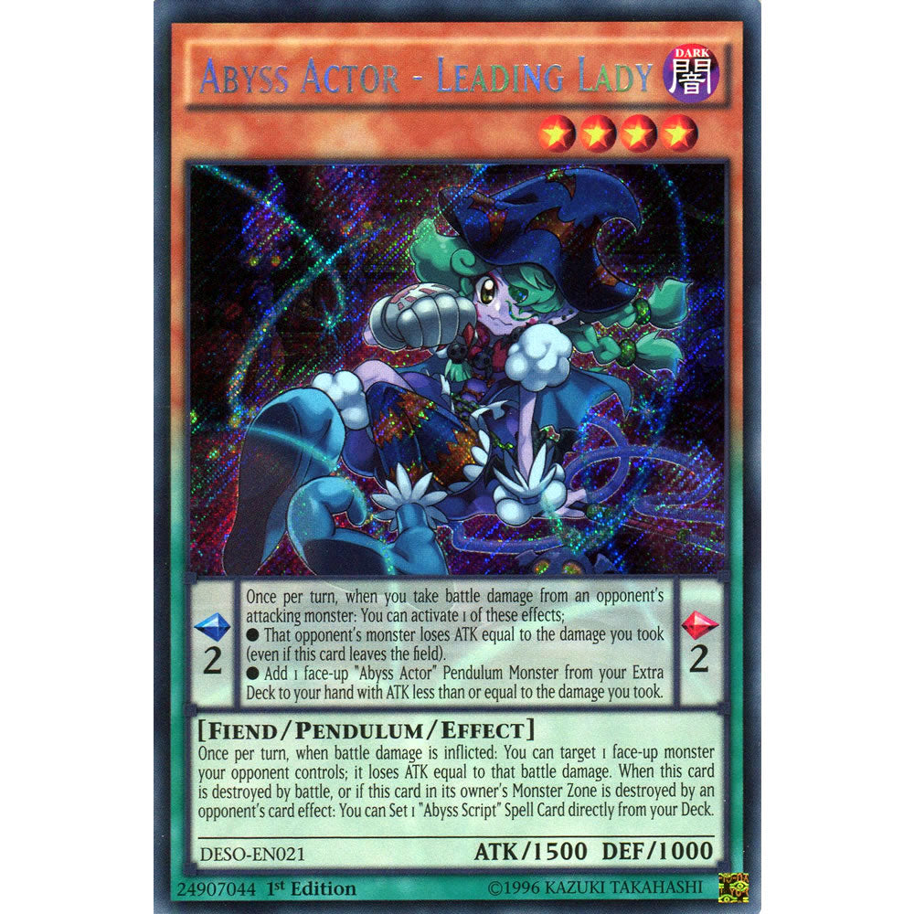 Abyss Actor - Leading Lady DESO-EN021 Yu-Gi-Oh! Card from the Destiny Soldiers Set