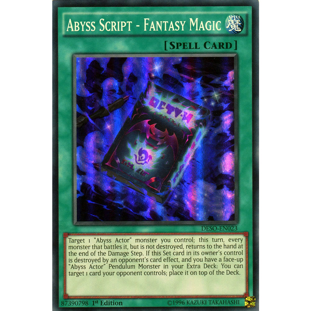 Abyss Script - Fantasy Magic DESO-EN023 Yu-Gi-Oh! Card from the Destiny Soldiers Set
