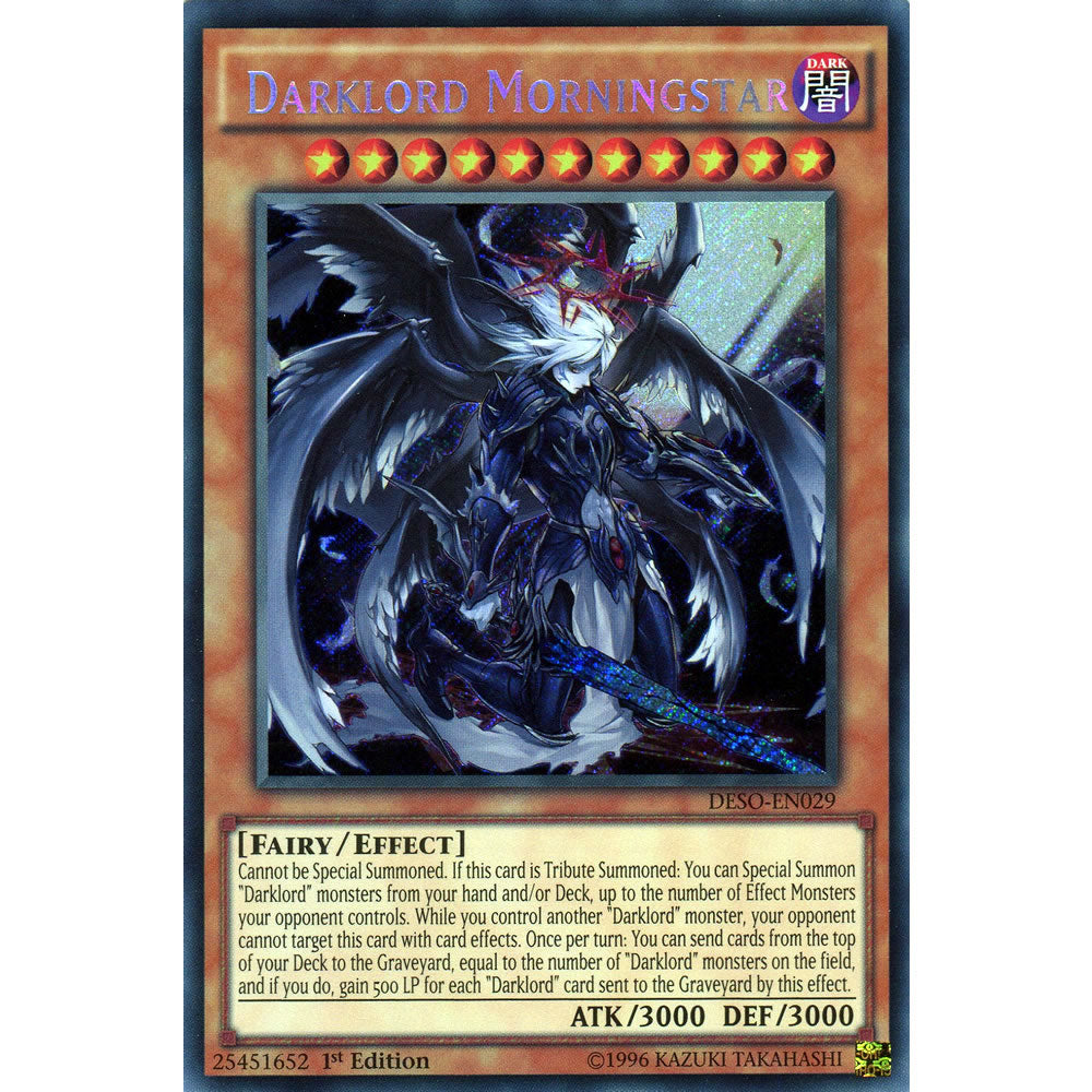Darklord Morningstar DESO-EN029 Yu-Gi-Oh! Card from the Destiny Soldiers Set