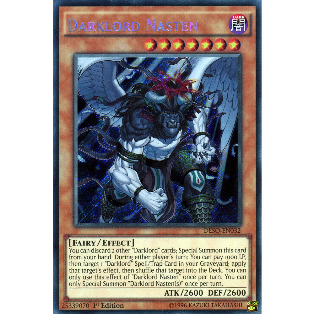 Darklord Nasten DESO-EN032 Yu-Gi-Oh! Card from the Destiny Soldiers Set