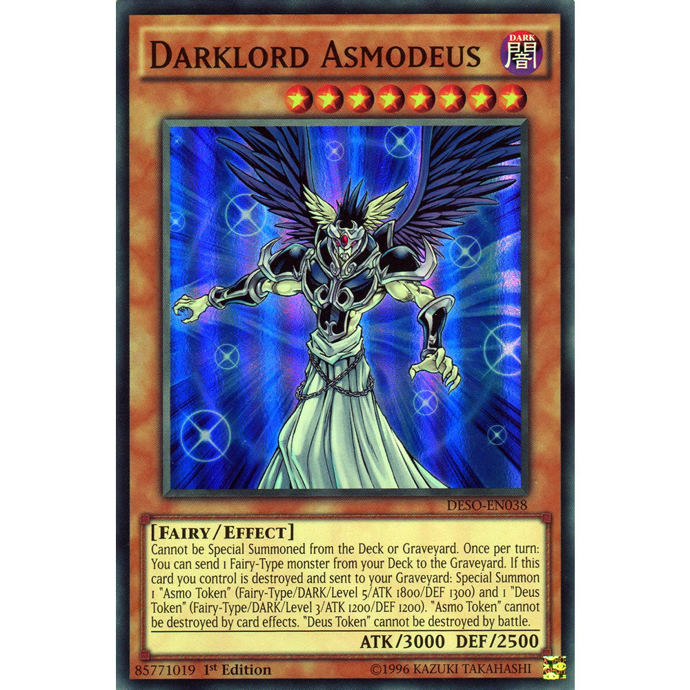 Darklord Asmodeus DESO-EN038 Yu-Gi-Oh! Card from the Destiny Soldiers Set