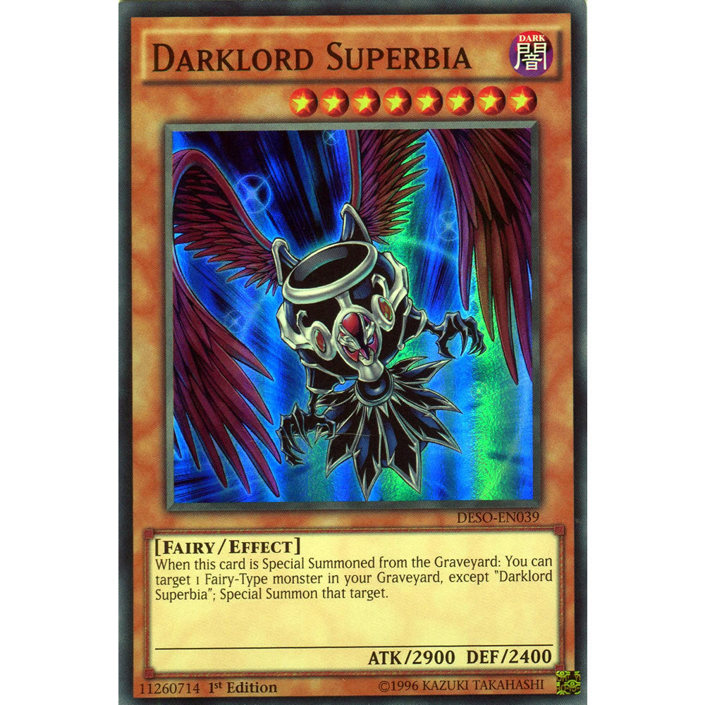 Darklord Superbia DESO-EN039 Yu-Gi-Oh! Card from the Destiny Soldiers Set