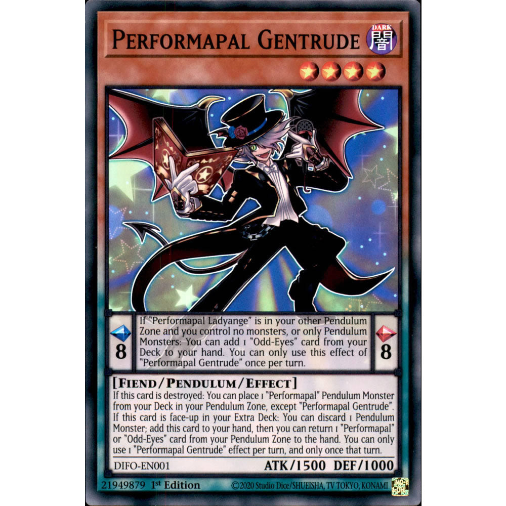 Performapal Gentrude DIFO-EN001 Yu-Gi-Oh! Card from the Dimension Force Set