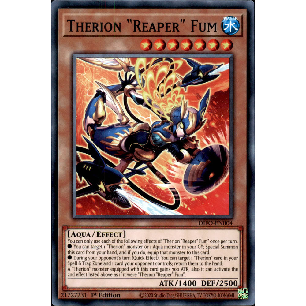 Therion Reaper Fum DIFO-EN004 Yu-Gi-Oh! Card from the Dimension Force Set