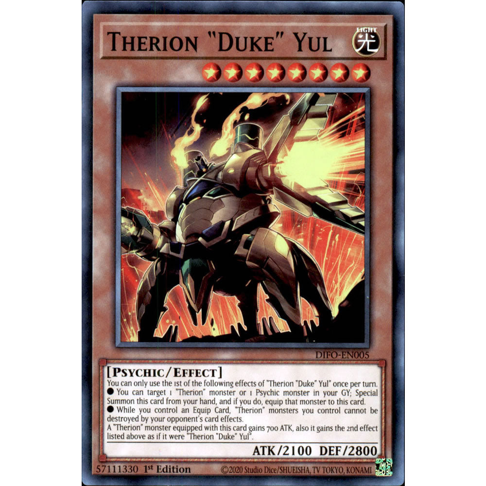 Therion Duke Yul DIFO-EN005 Yu-Gi-Oh! Card from the Dimension Force Set