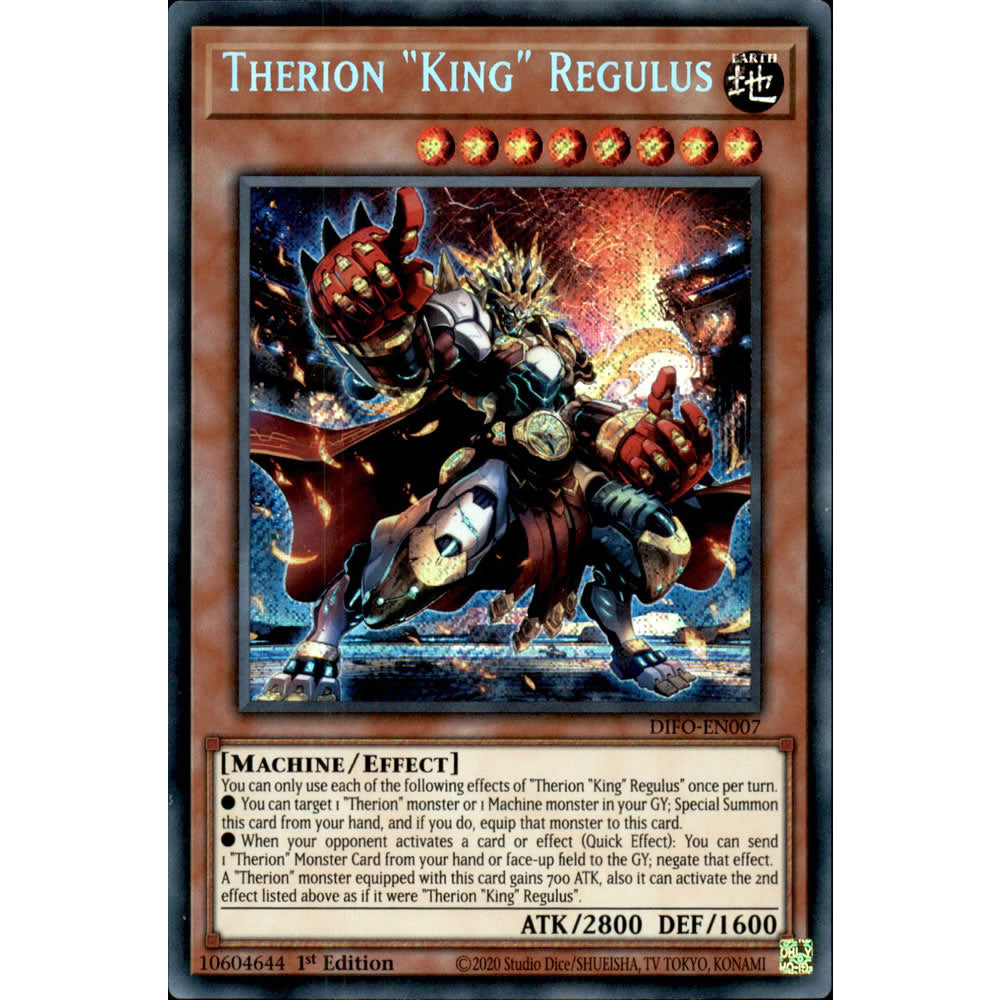 Therion King Regulus DIFO-EN007 Yu-Gi-Oh! Card from the Dimension Force Set