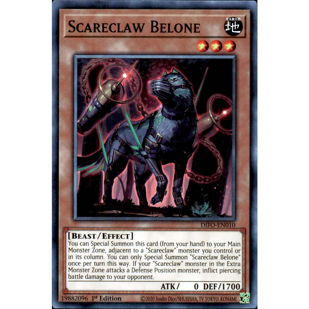 Scareclaw Belone DIFO-EN010 Yu-Gi-Oh! Card from the Dimension Force Set