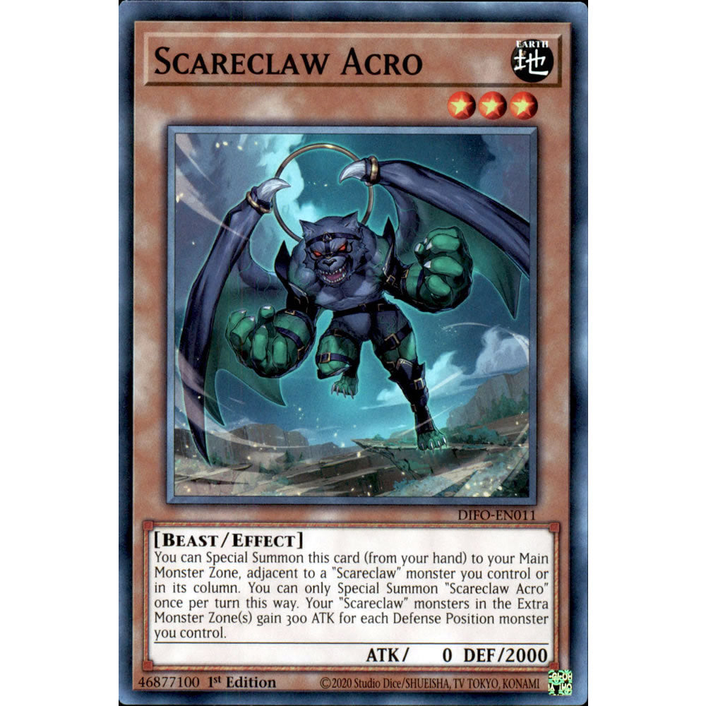 Scareclaw Acro DIFO-EN011 Yu-Gi-Oh! Card from the Dimension Force Set