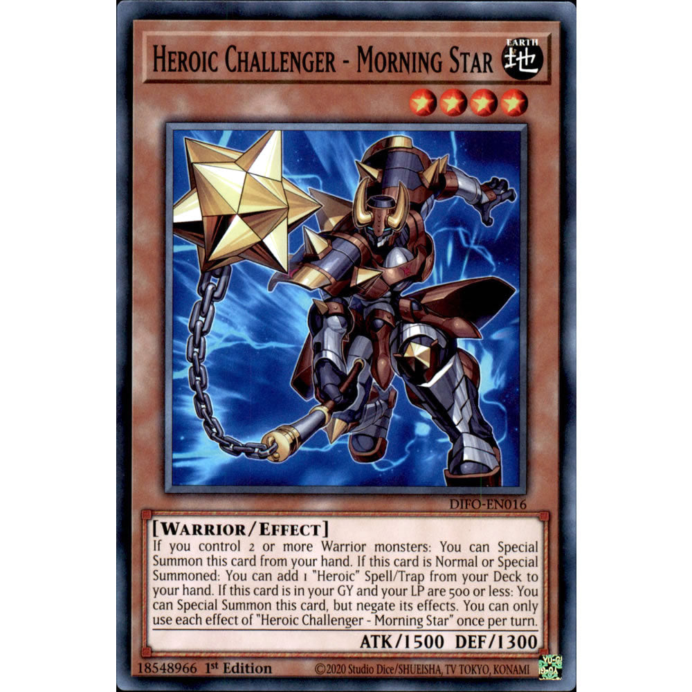 Heroic Challenger - Morning Star DIFO-EN016 Yu-Gi-Oh! Card from the Dimension Force Set