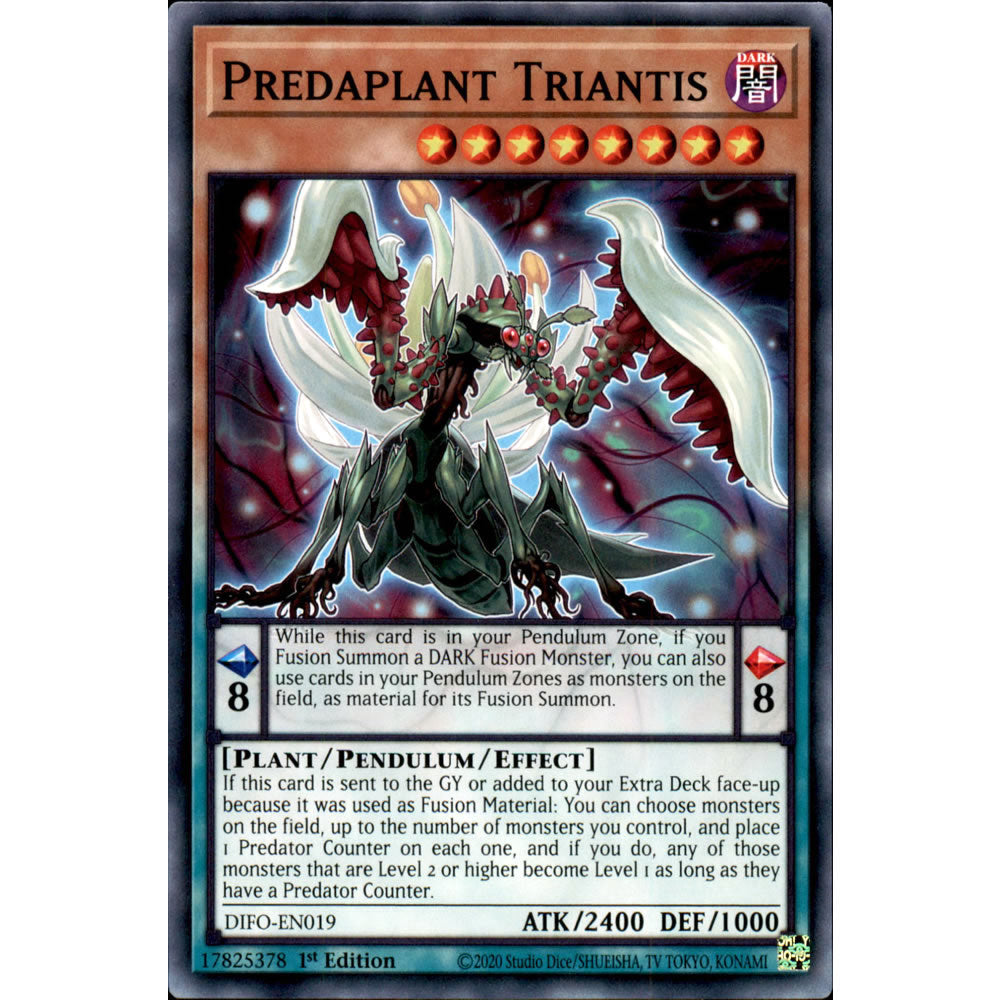 Predaplant Triantis DIFO-EN019 Yu-Gi-Oh! Card from the Dimension Force Set