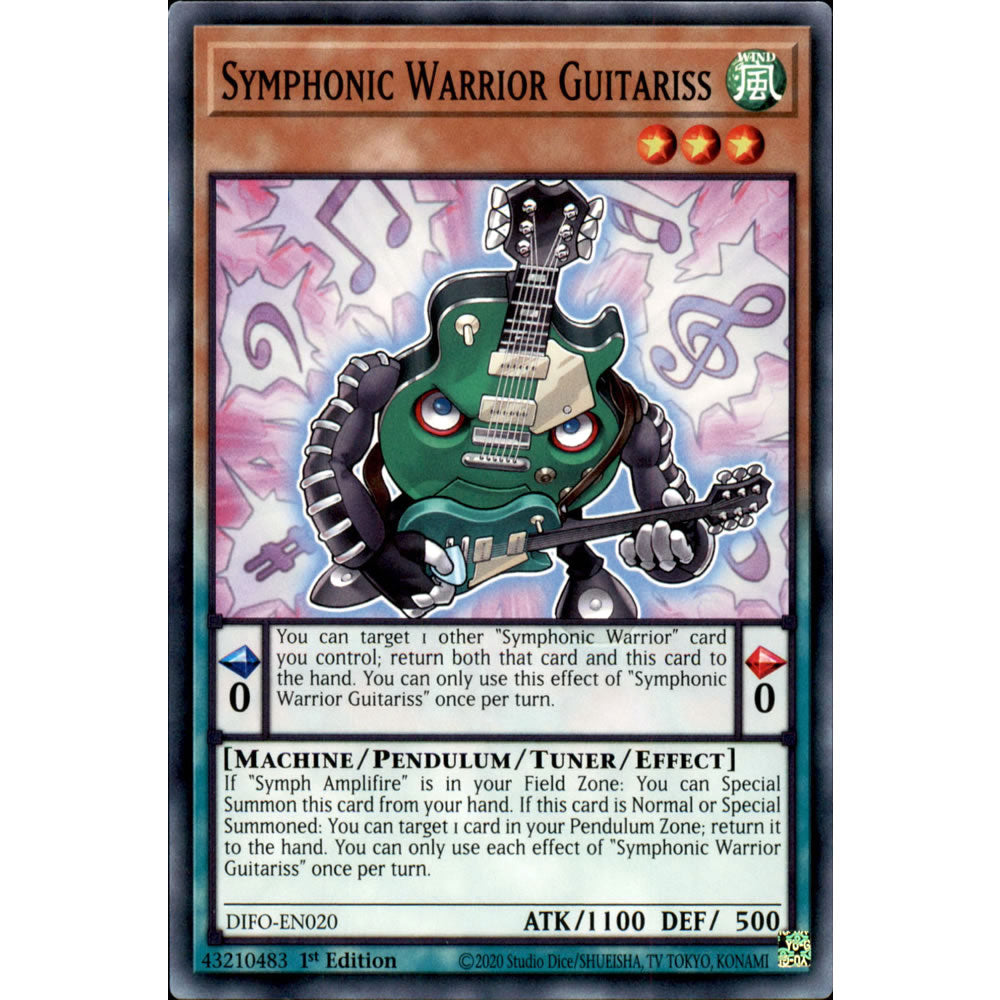 Symphonic Warrior Guitariss DIFO-EN020 Yu-Gi-Oh! Card from the Dimension Force Set