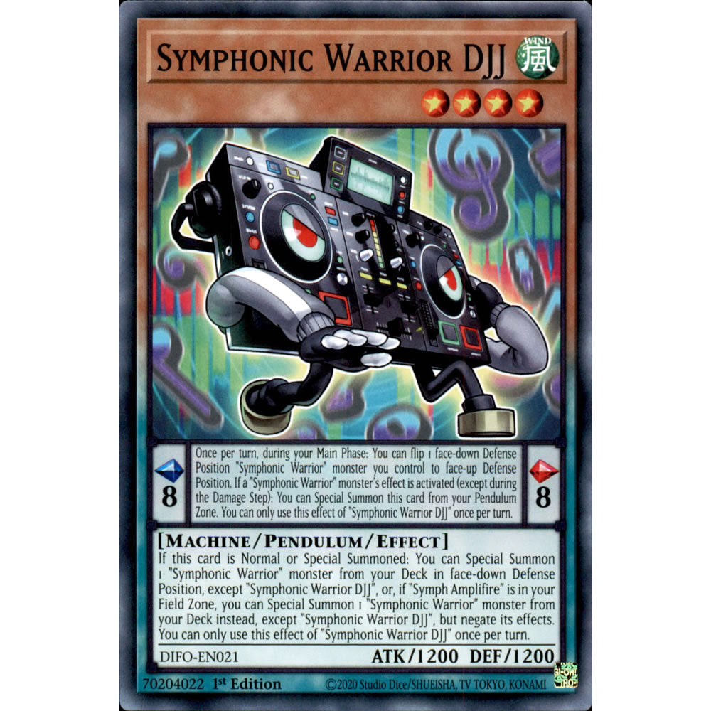 Symphonic Warrior DJJ DIFO-EN021 Yu-Gi-Oh! Card from the Dimension Force Set