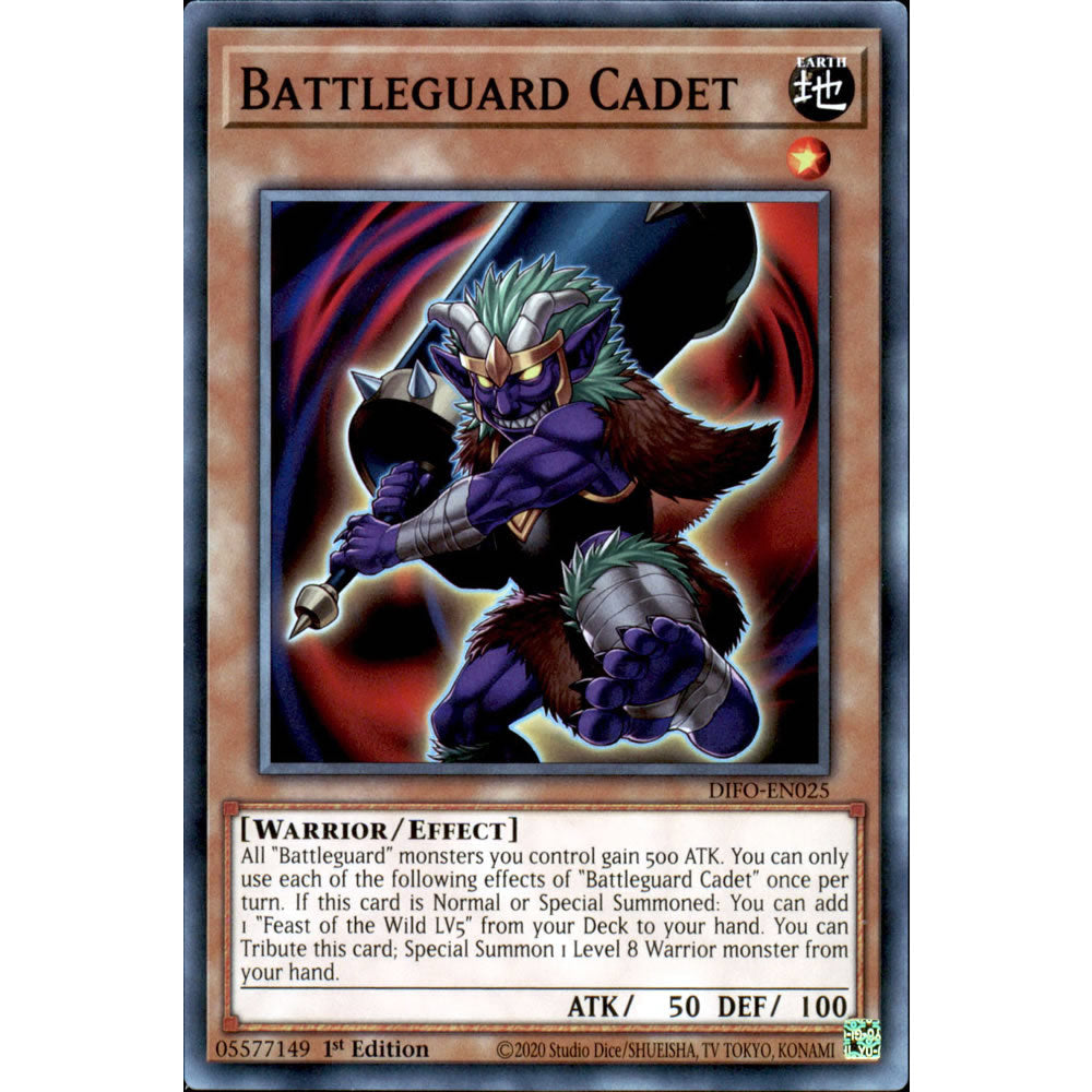 Battleguard Cadet DIFO-EN025 Yu-Gi-Oh! Card from the Dimension Force Set