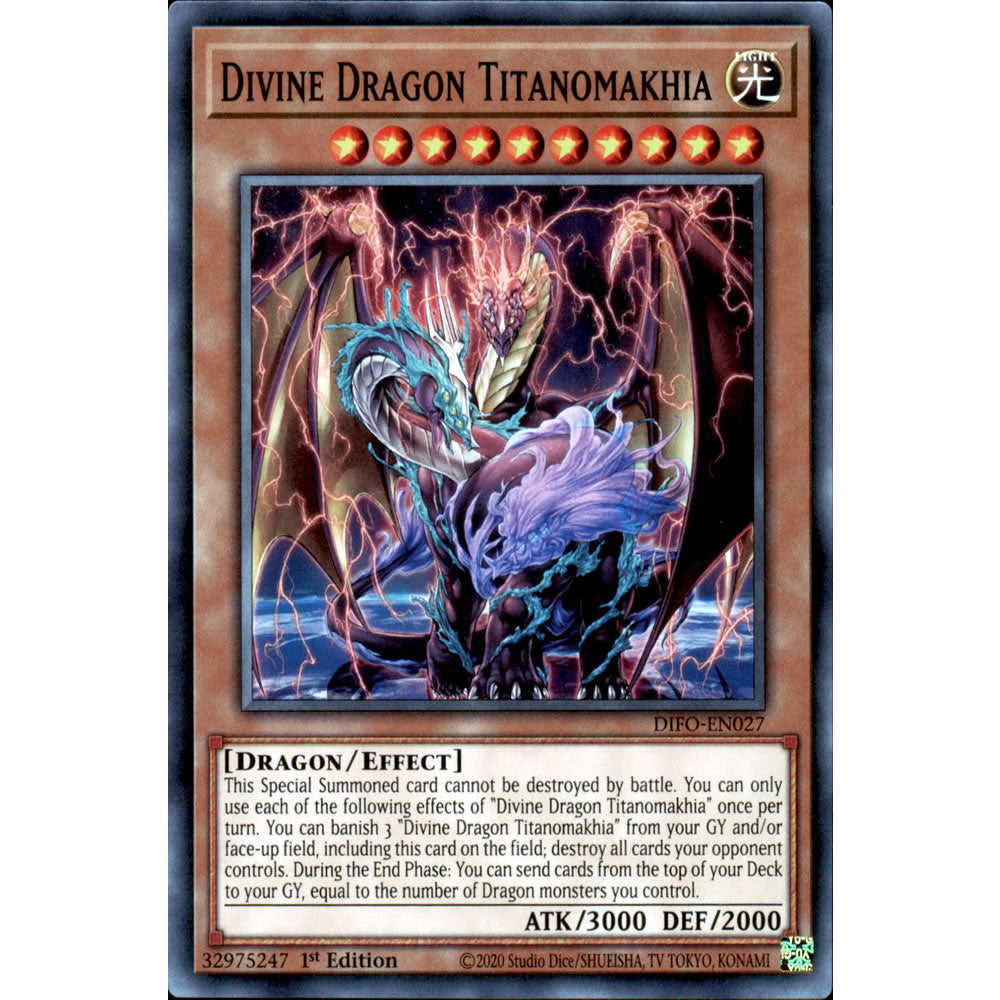 Divine Dragon Titanomakhia DIFO-EN027 Yu-Gi-Oh! Card from the Dimension Force Set