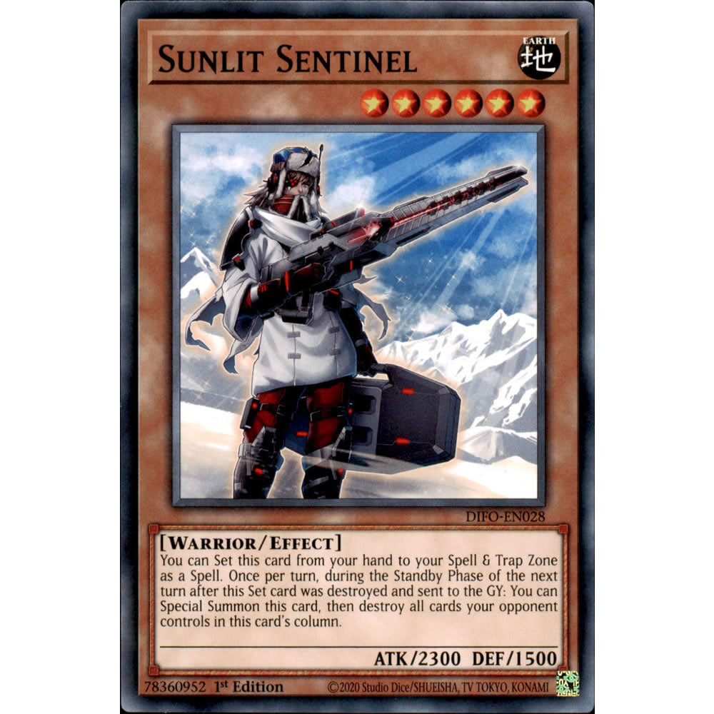 Sunlit Sentinel DIFO-EN028 Yu-Gi-Oh! Card from the Dimension Force Set