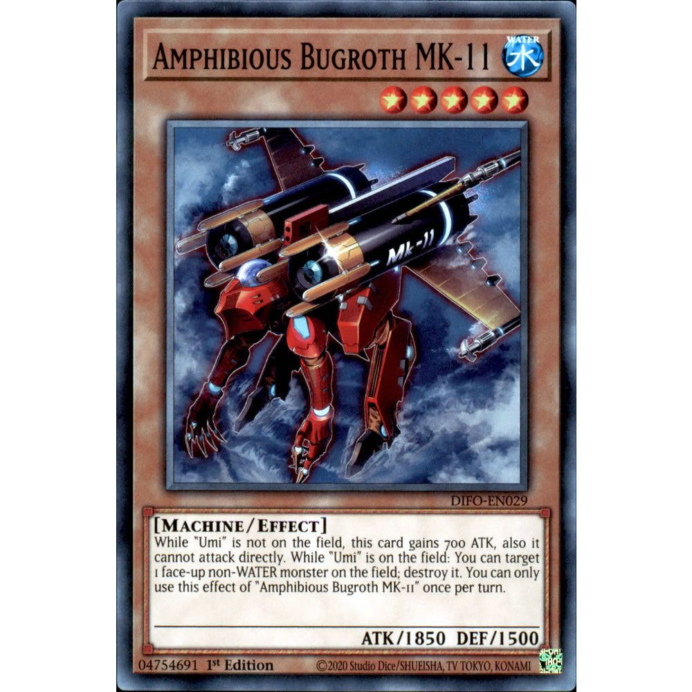 Amphibious Bugroth MK-11 DIFO-EN029 Yu-Gi-Oh! Card from the Dimension Force Set