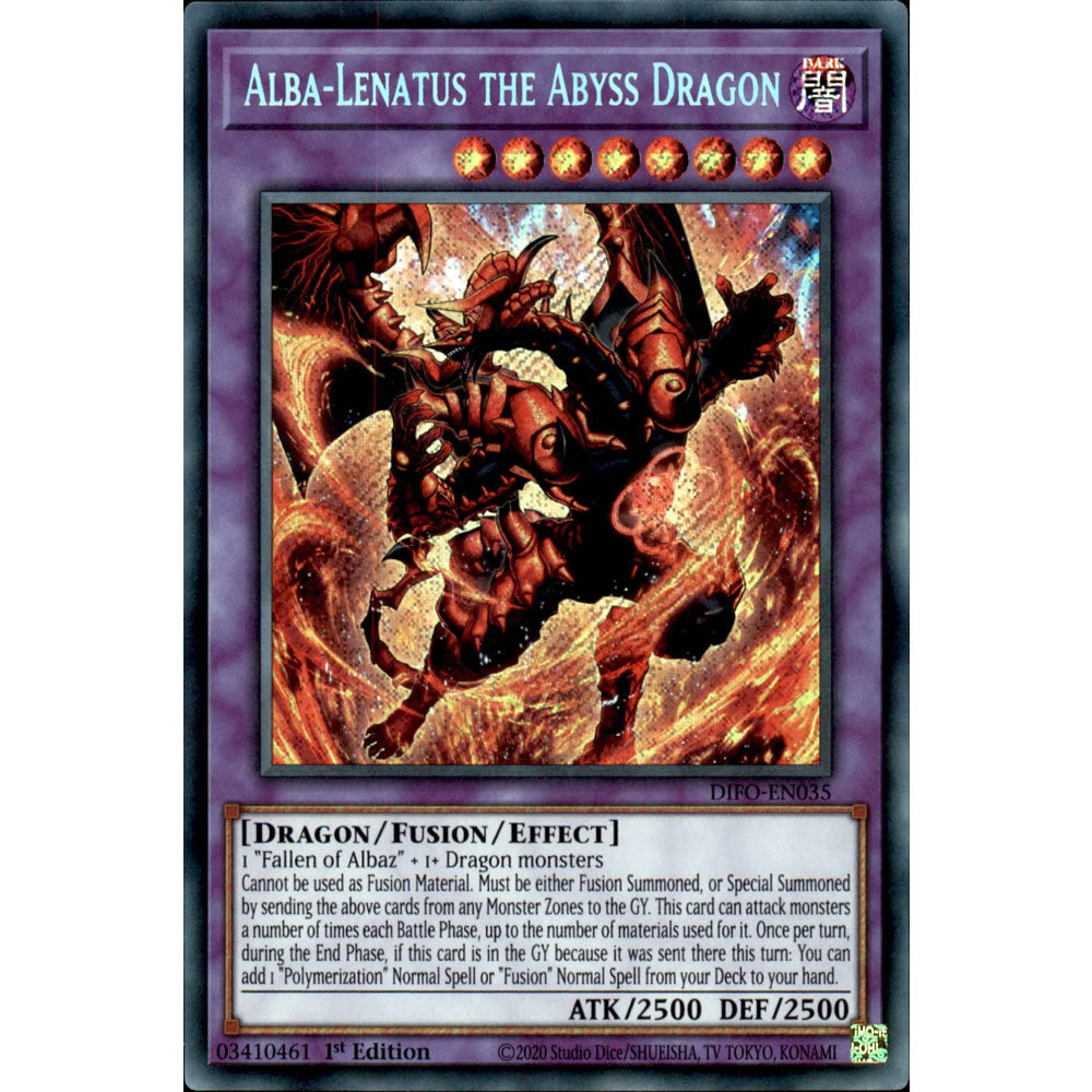 Alba-Lenatus the Abyss Dragon DIFO-EN035 Yu-Gi-Oh! Card from the Dimension Force Set