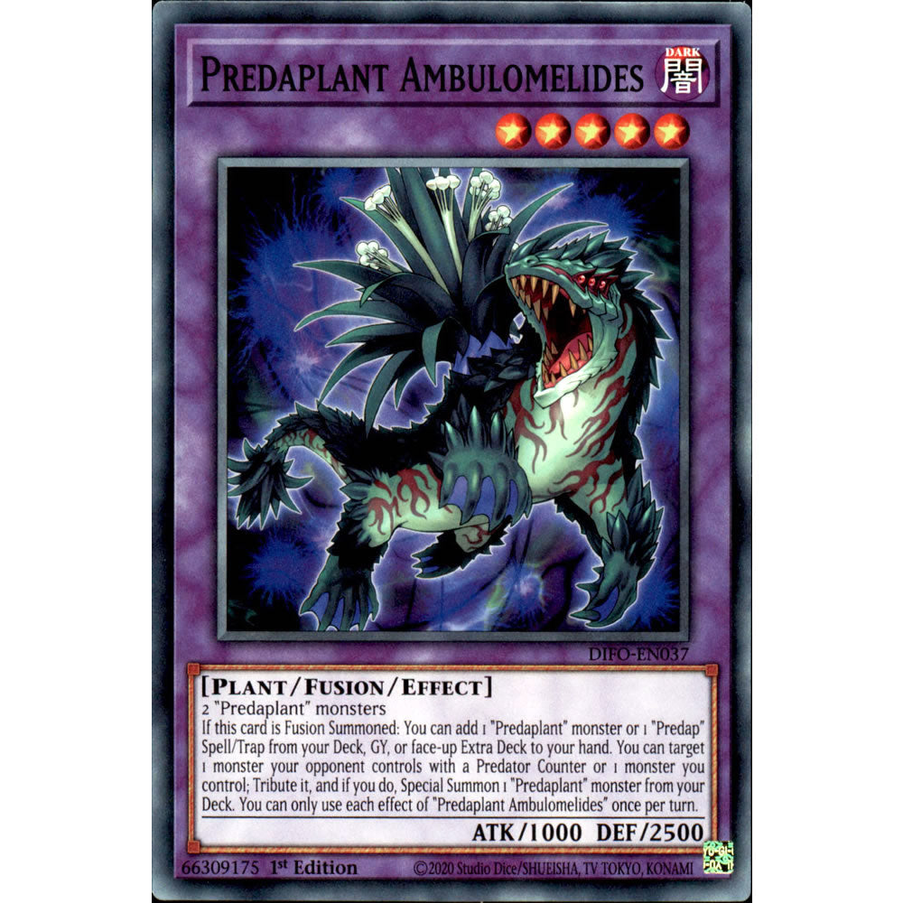 Predaplant Ambulomelides DIFO-EN037 Yu-Gi-Oh! Card from the Dimension Force Set