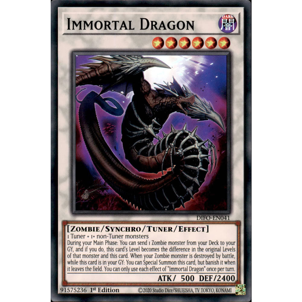 Immortal Dragon DIFO-EN041 Yu-Gi-Oh! Card from the Dimension Force Set