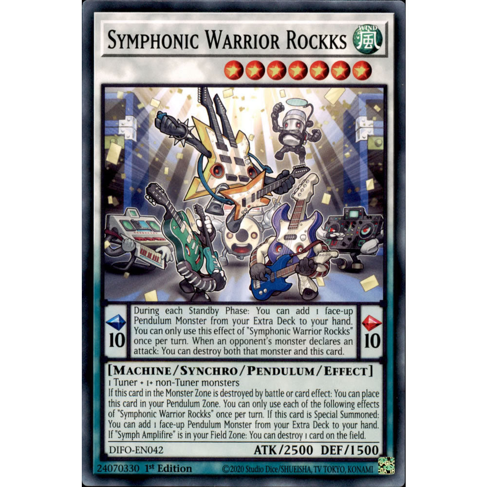 Symphonic Warrior Rockks DIFO-EN042 Yu-Gi-Oh! Card from the Dimension Force Set