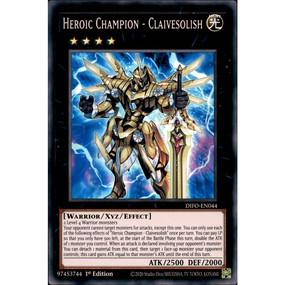 Heroic Champion - Claivesolish DIFO-EN044 Yu-Gi-Oh! Card from the Dimension Force Set