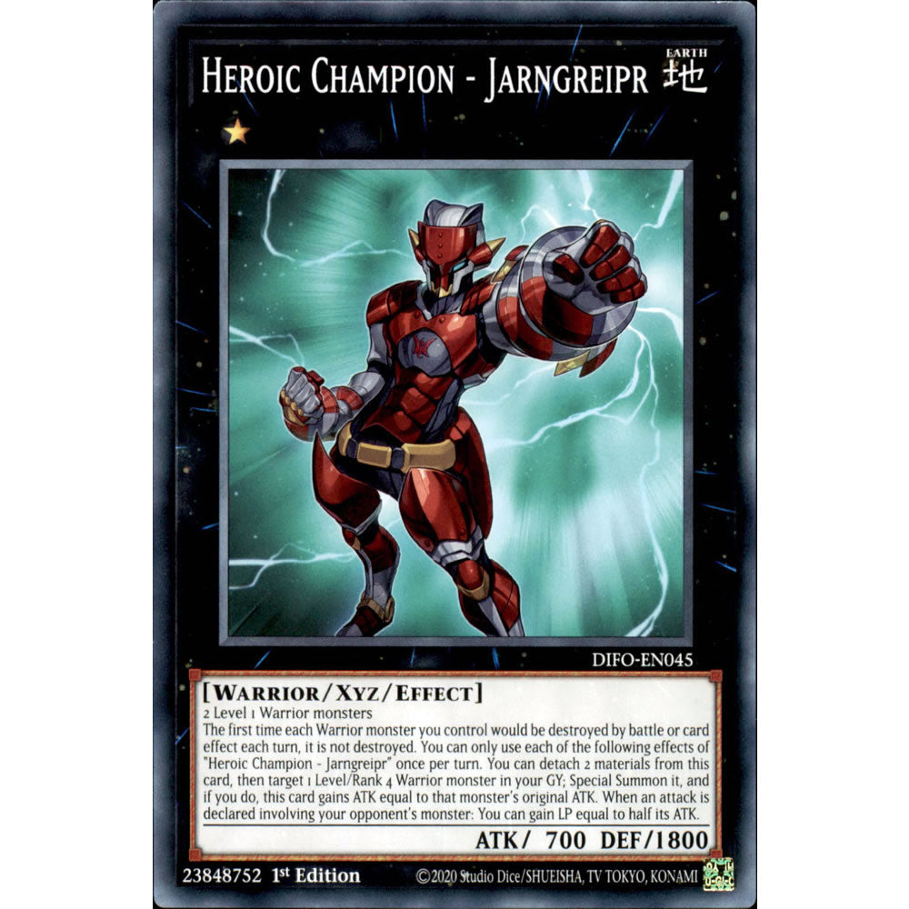 Heroic Champion - Jarngreipr DIFO-EN045 Yu-Gi-Oh! Card from the Dimension Force Set