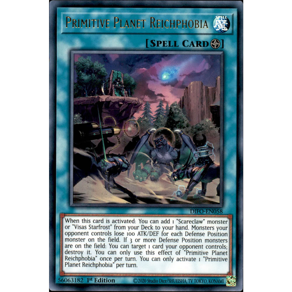Primitive Planet Reichphobia DIFO-EN058 Yu-Gi-Oh! Card from the Dimension Force Set
