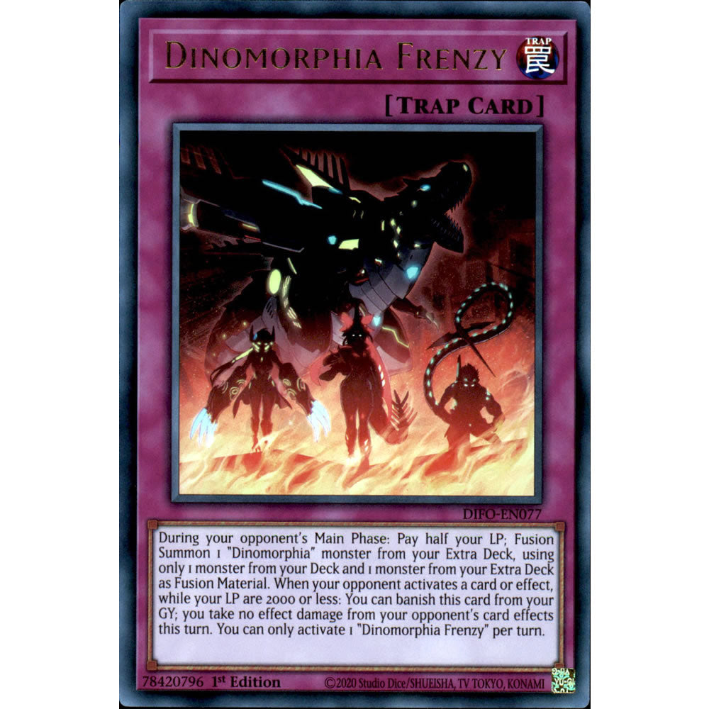 Dinomorphia Frenzy DIFO-EN077 Yu-Gi-Oh! Card from the Dimension Force Set
