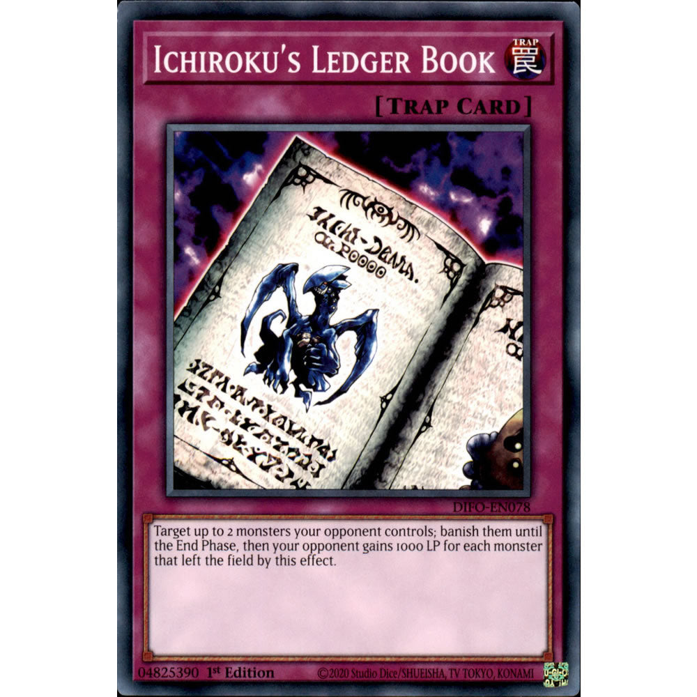 Ichiroku's Ledger Book DIFO-EN078 Yu-Gi-Oh! Card from the Dimension Force Set