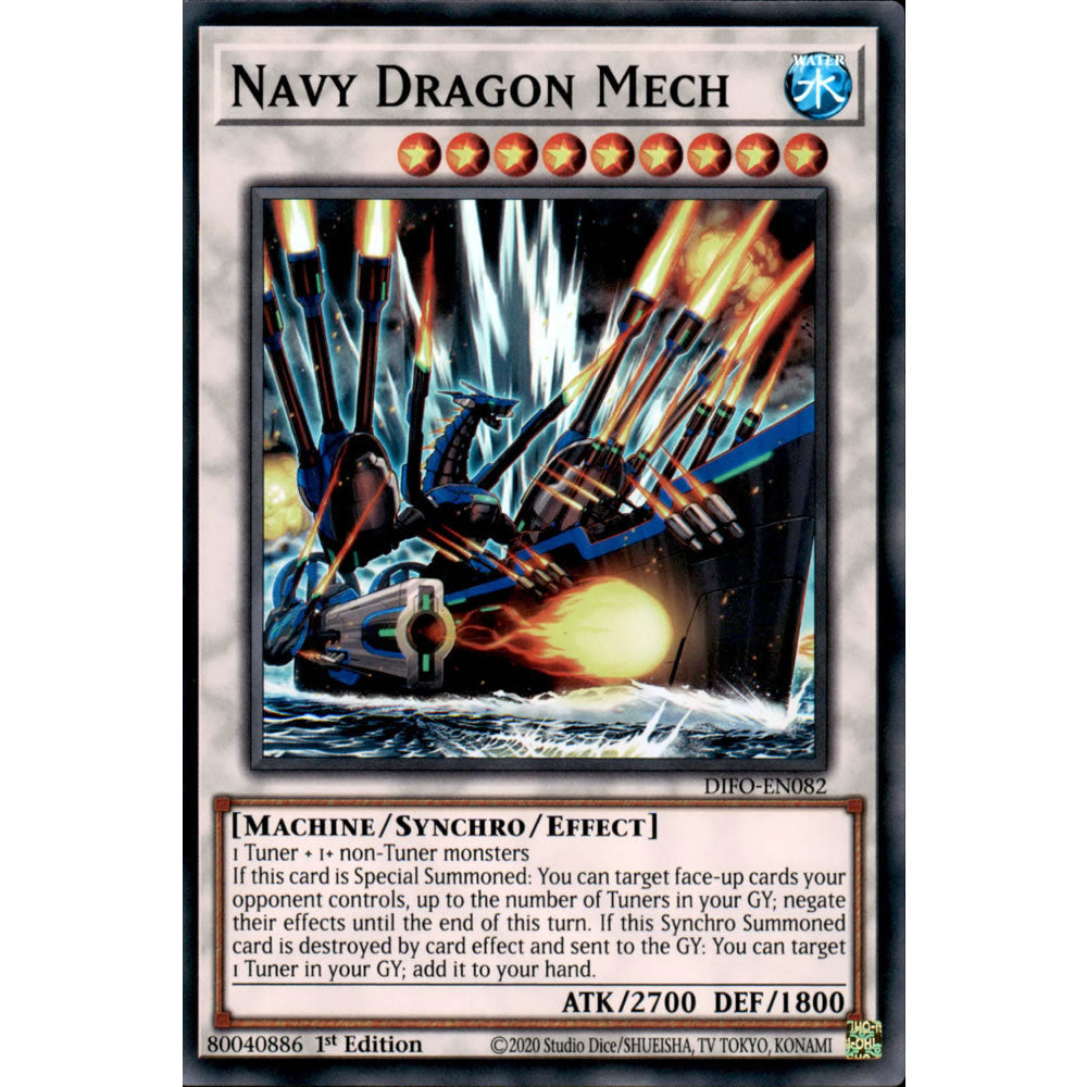 Navy Dragon Mech DIFO-EN082 Yu-Gi-Oh! Card from the Dimension Force Set