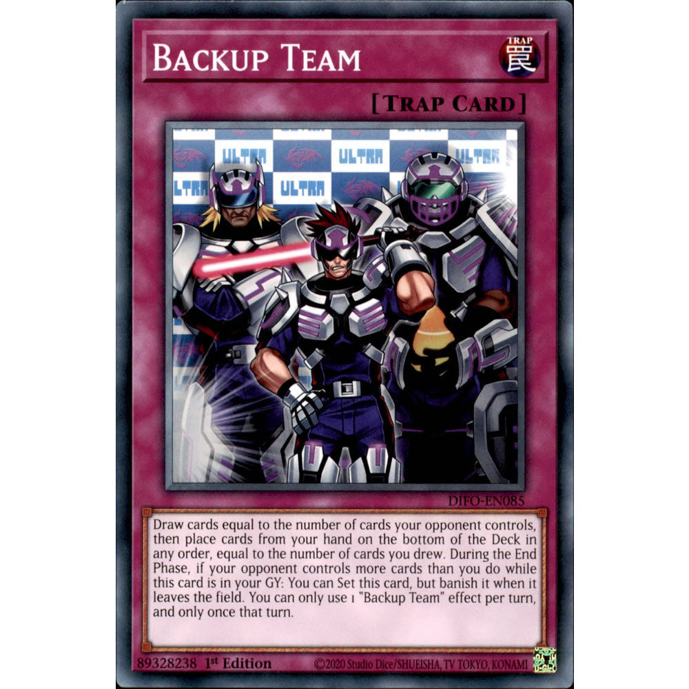 Backup Team DIFO-EN085 Yu-Gi-Oh! Card from the Dimension Force Set