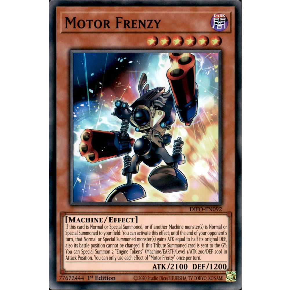 Motor Frenzy DIFO-EN092 Yu-Gi-Oh! Card from the Dimension Force Set