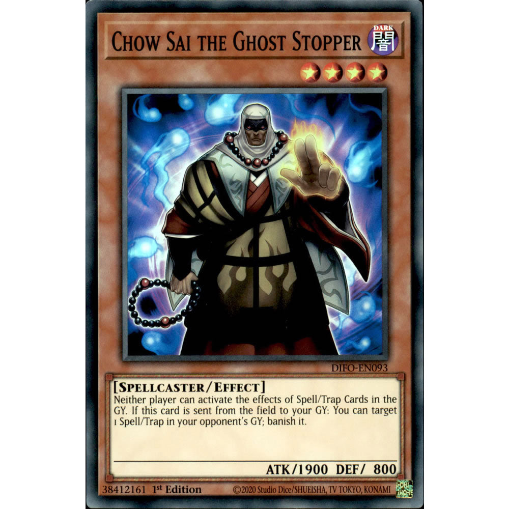 Chow Sai the Ghost Stopper DIFO-EN093 Yu-Gi-Oh! Card from the Dimension Force Set