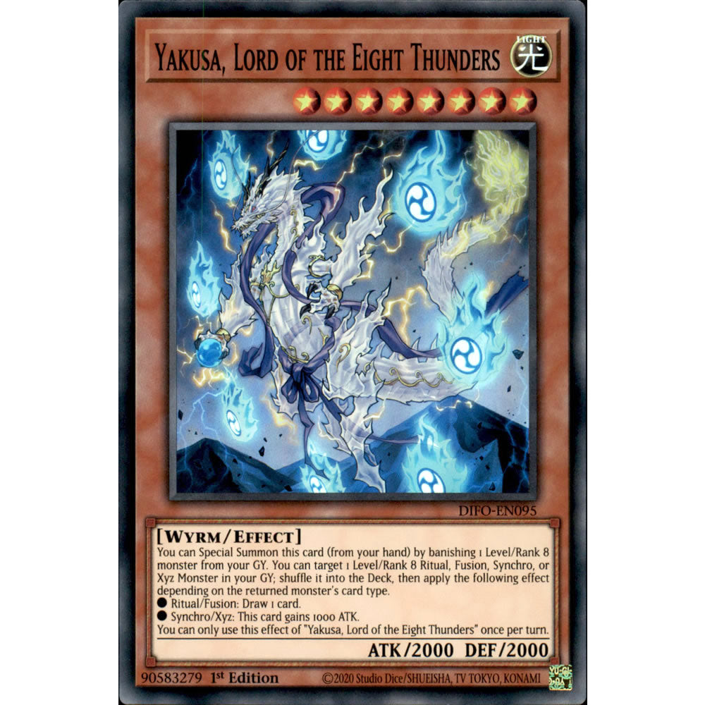 Yakusa, Lord of the Eight Thunders DIFO-EN095 Yu-Gi-Oh! Card from the Dimension Force Set