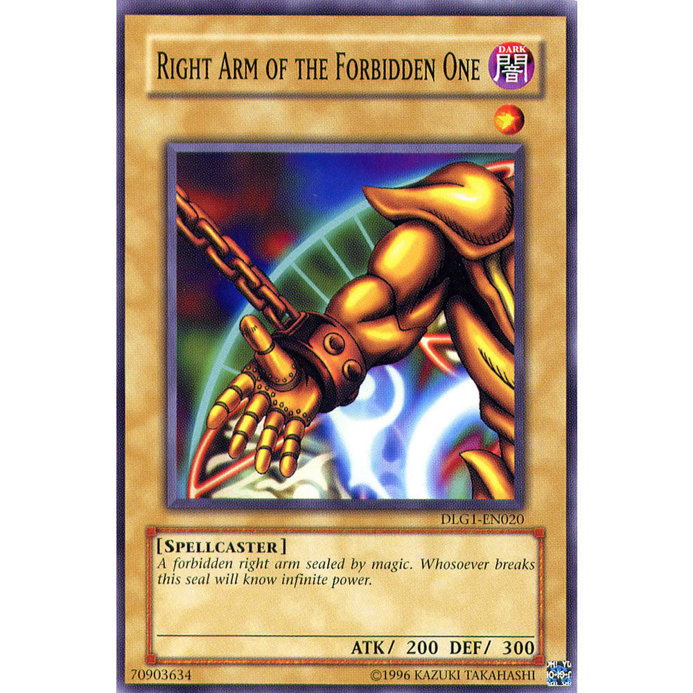 Right Arm of the Forbidden One DLG1-EN020 Yu-Gi-Oh! Card from the Dark Legends Set
