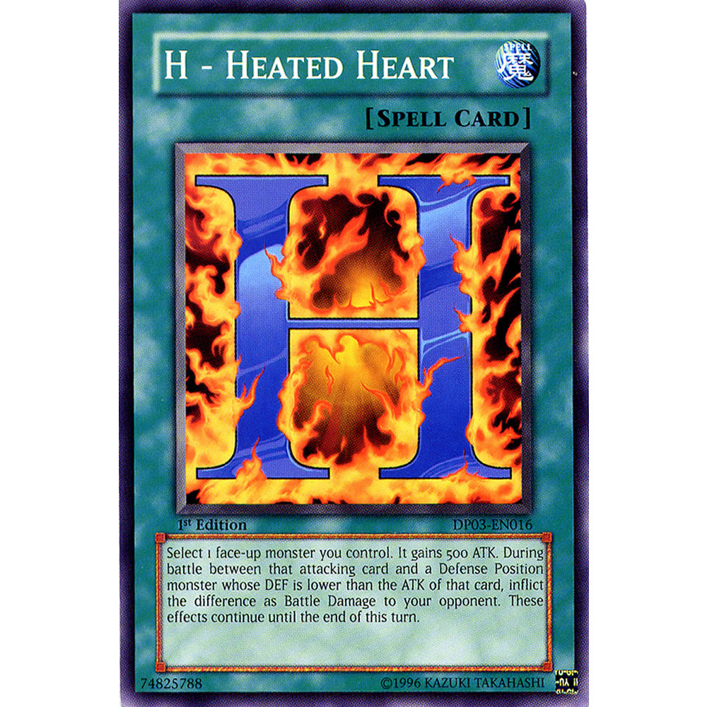 H - Heated Heart DP03-EN016 Yu-Gi-Oh! Card from the Duelist Pack: Jaden Yuki 2 Set
