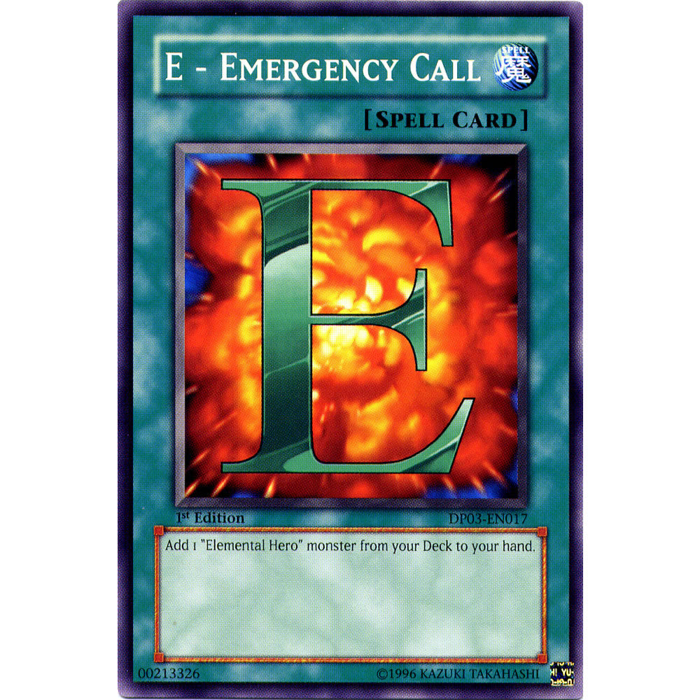E - Emergency Call DP03-EN017 Yu-Gi-Oh! Card from the Duelist Pack: Jaden Yuki 2 Set