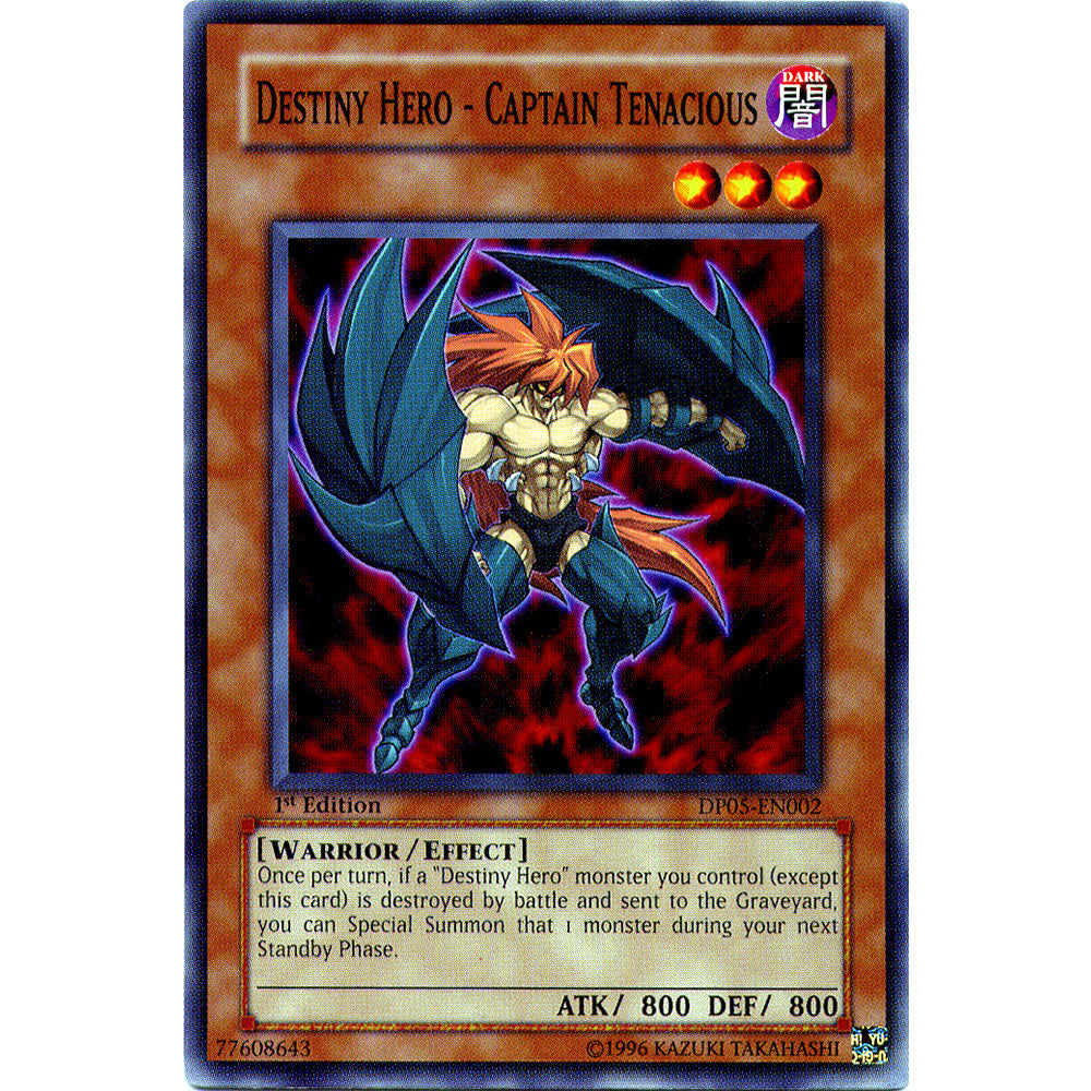 Destiny Hero - Captain Tenacious DP05-EN002 Yu-Gi-Oh! Card from the Duelist Pack: Aster Phoenix Set