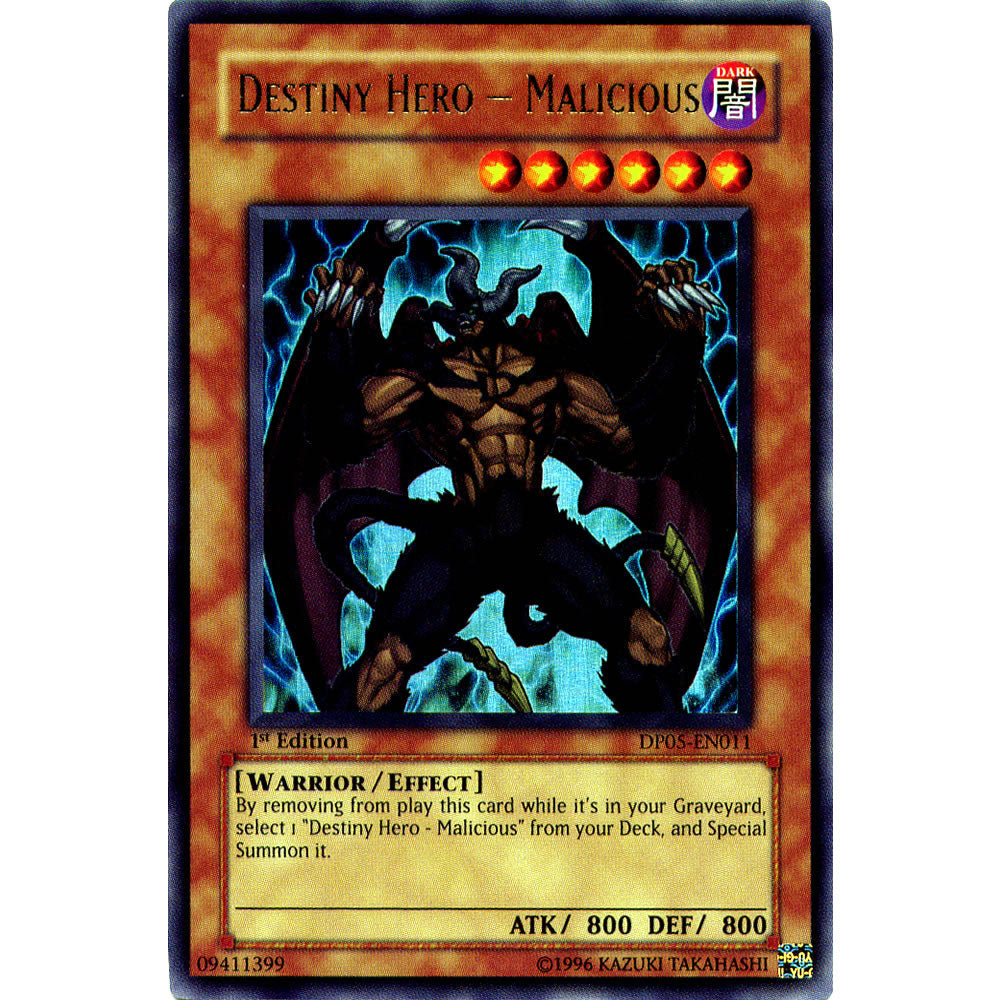 Destiny Hero - Malicious DP05-EN011 Yu-Gi-Oh! Card from the Duelist Pack: Aster Phoenix Set