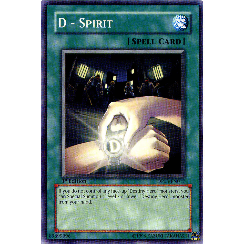 D - Spirit DP05-EN017 Yu-Gi-Oh! Card from the Duelist Pack: Aster Phoenix Set
