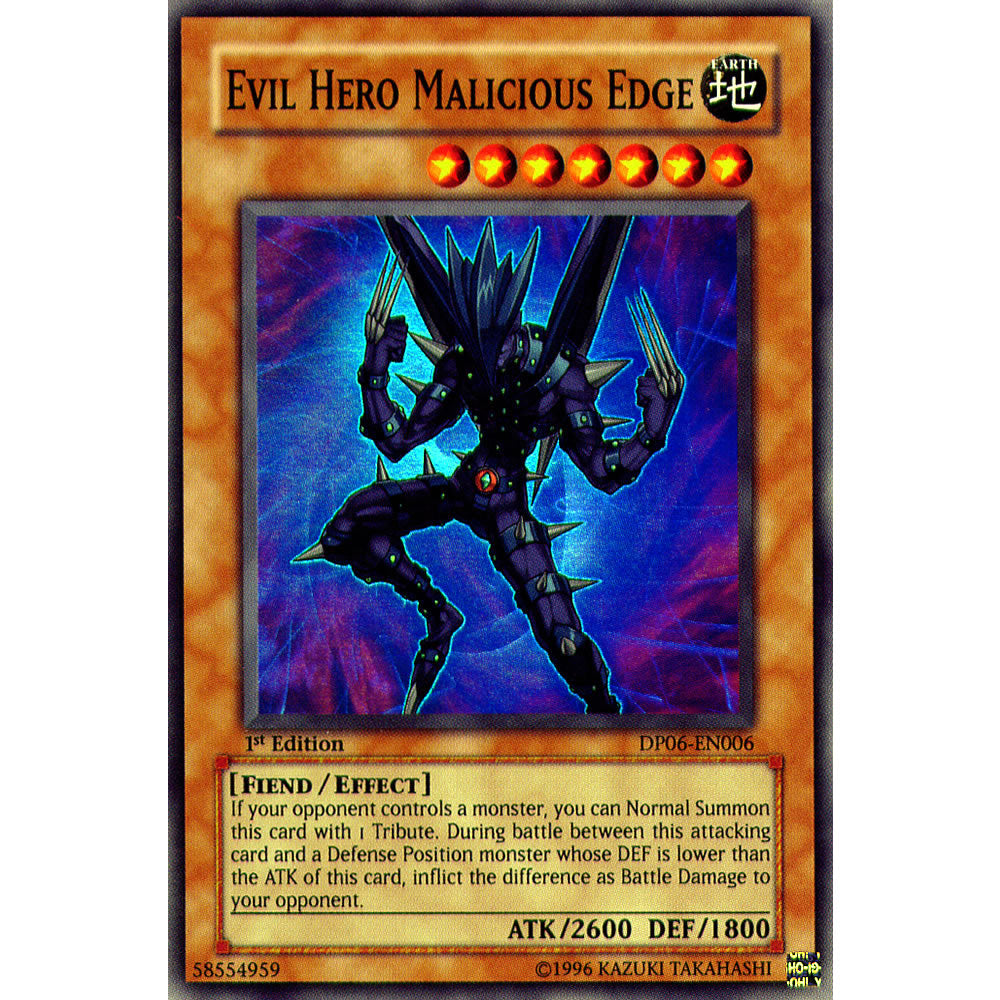 Evil Hero Malicious Edge DP06-EN006 Yu-Gi-Oh! Card from the Duelist Pack: Jaden Yuki 3 Set
