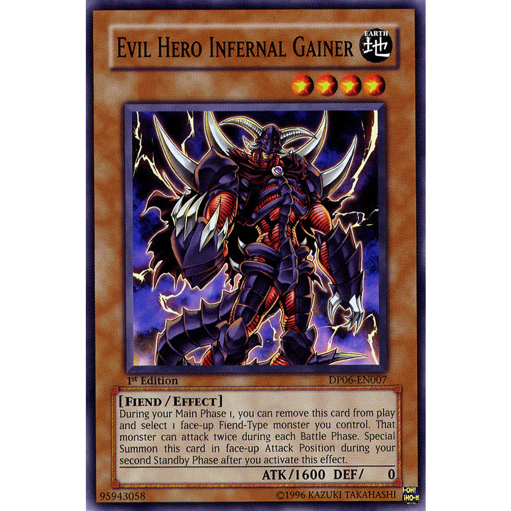 Evil Hero Infernal Gainer DP06-EN007 Yu-Gi-Oh! Card from the Duelist Pack: Jaden Yuki 3 Set